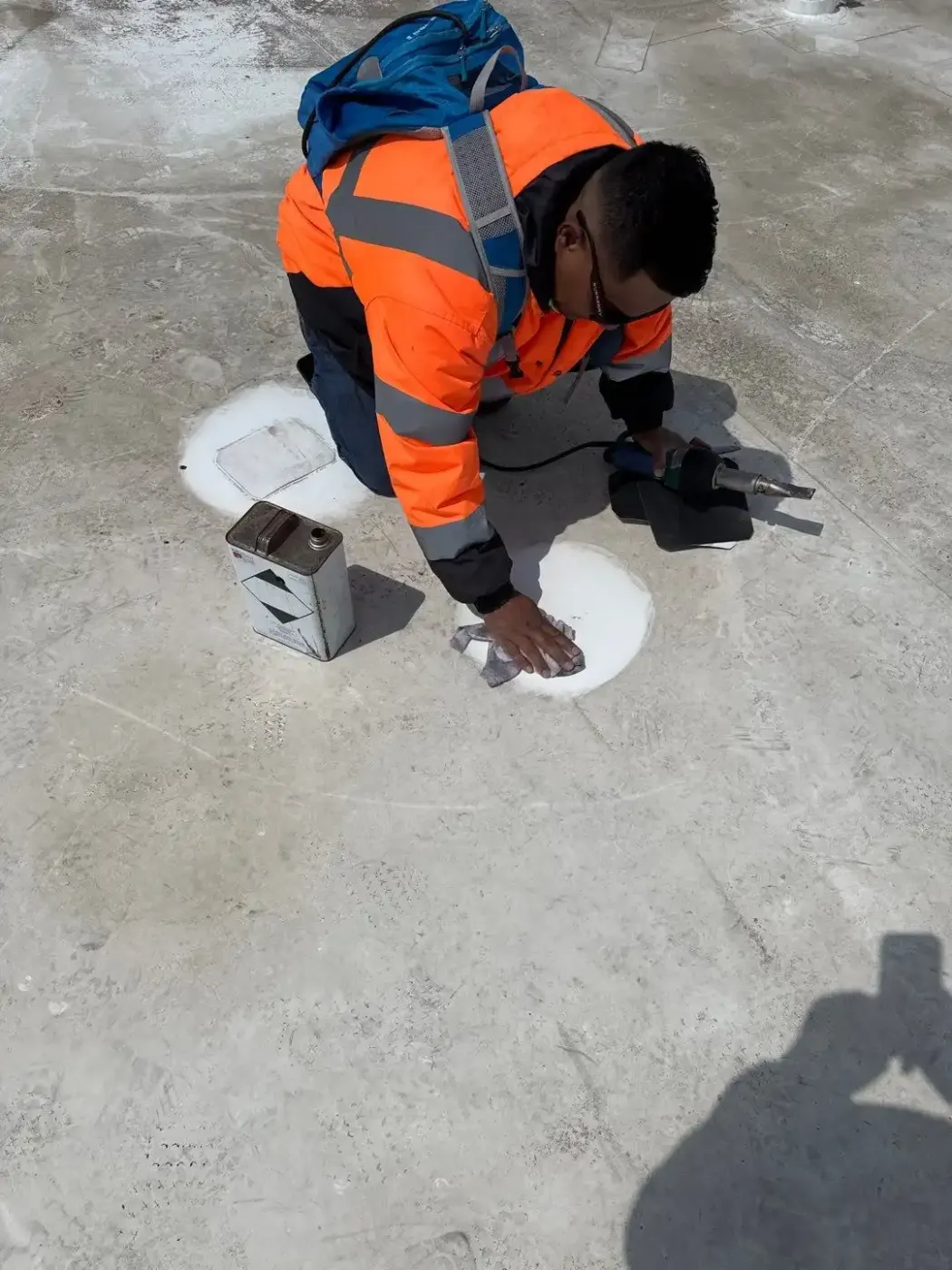 Flashing and seam work in Anson